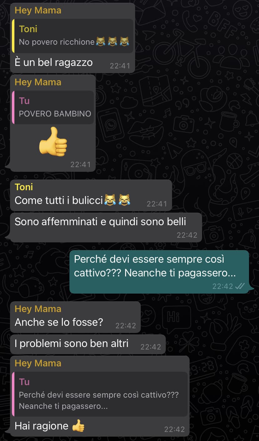 Ma da quando mia madre fa così?!?!?! ? che caspita sta succedendo oggi?!?!