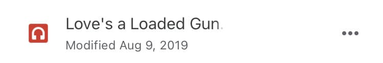 Sometimes, love’s a loaded gun, and it shoots to kill.