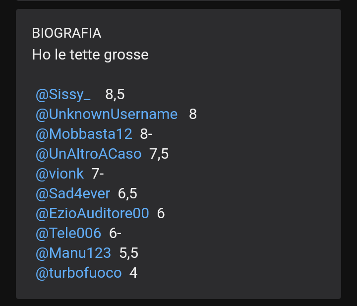 Sinceramente trovo questa cosa molto triste