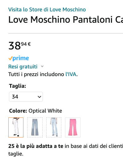 Ma che cazzo di taglie usa amazon 