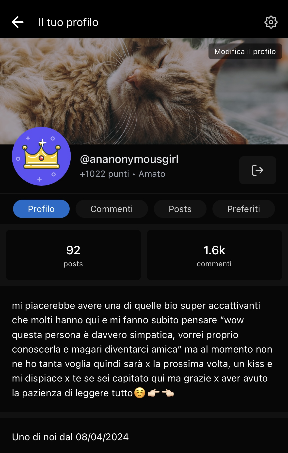 È SUCCESSO. (ho superato i mille punti)