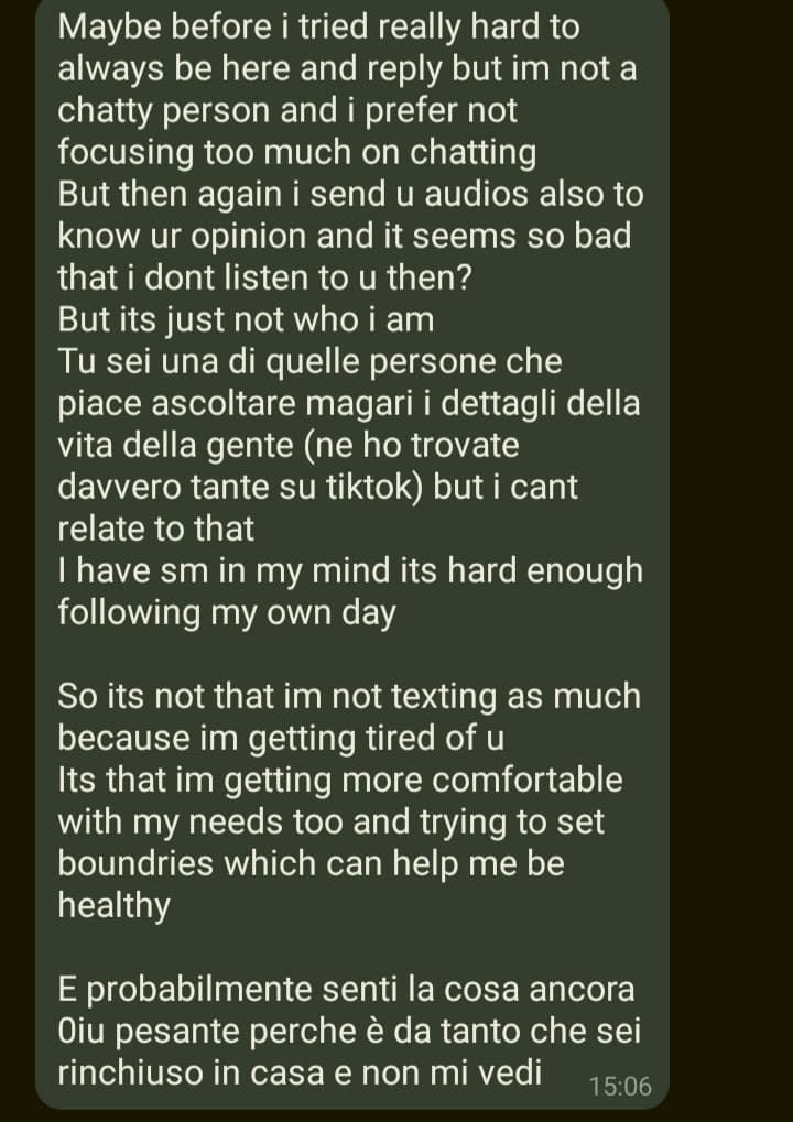 Io non so neanche cosa rispondere. So solo che mi viene da piangere