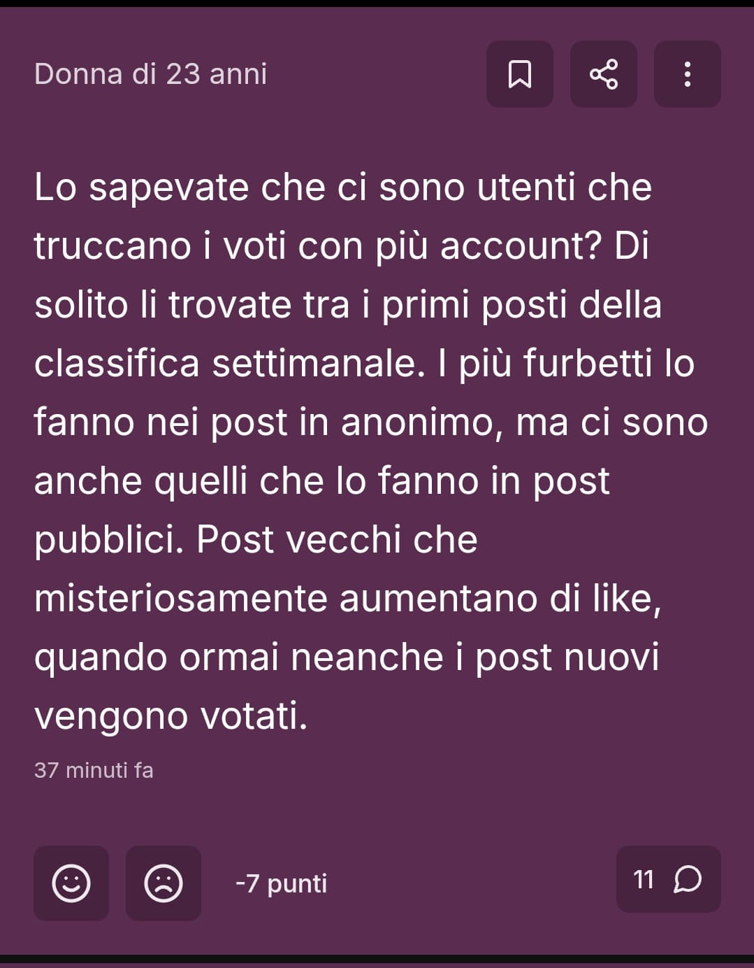 Chissà perché quando si parla di utenti che manipolano i voti, c'è sempre una pioggia di dislike...