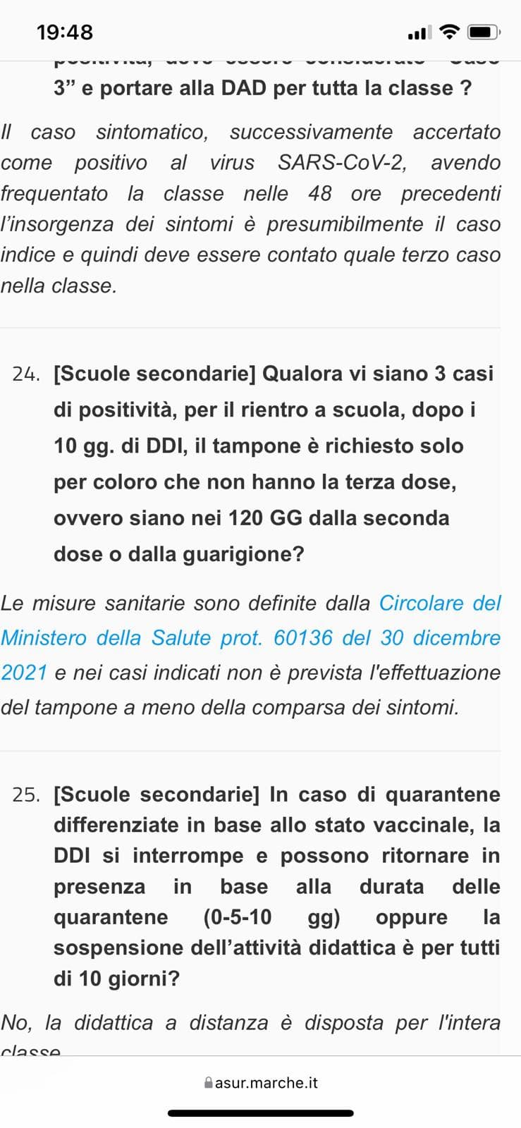 Ho la terza dose. Non mi é chiaro se "nei casi indicati" si riferisca a chi ha la terza. Voi come la interpretate?