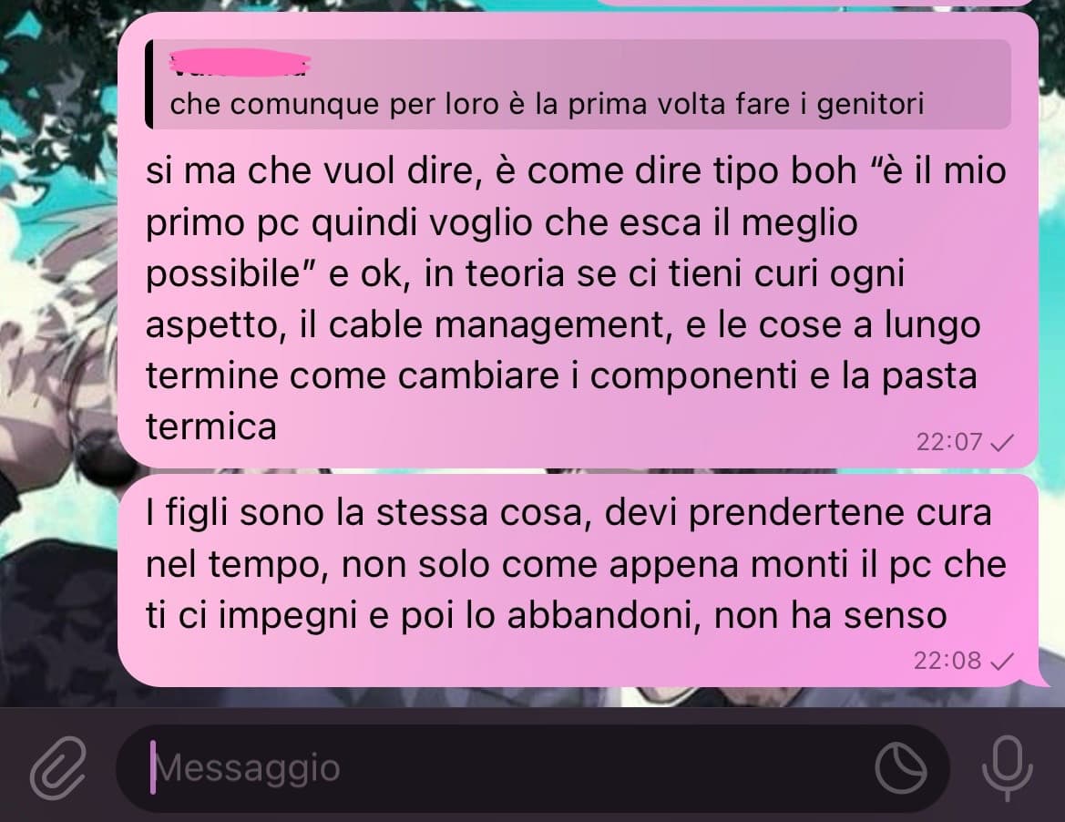 No comunque solo io sono capace di fare certi collegamenti, premio best esempio quando?