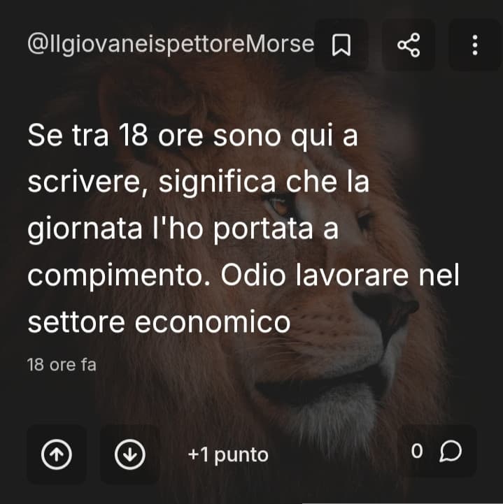 Sono distrutto, però devo andare avanti