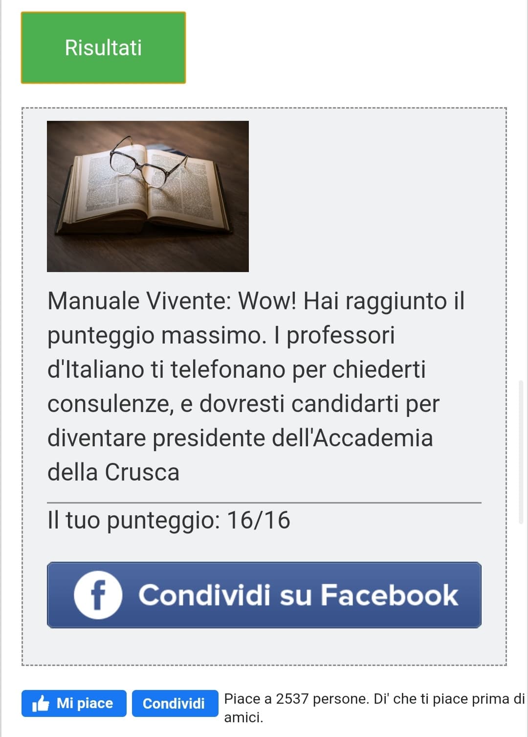 Okay, sono un "manuale vivente" ?