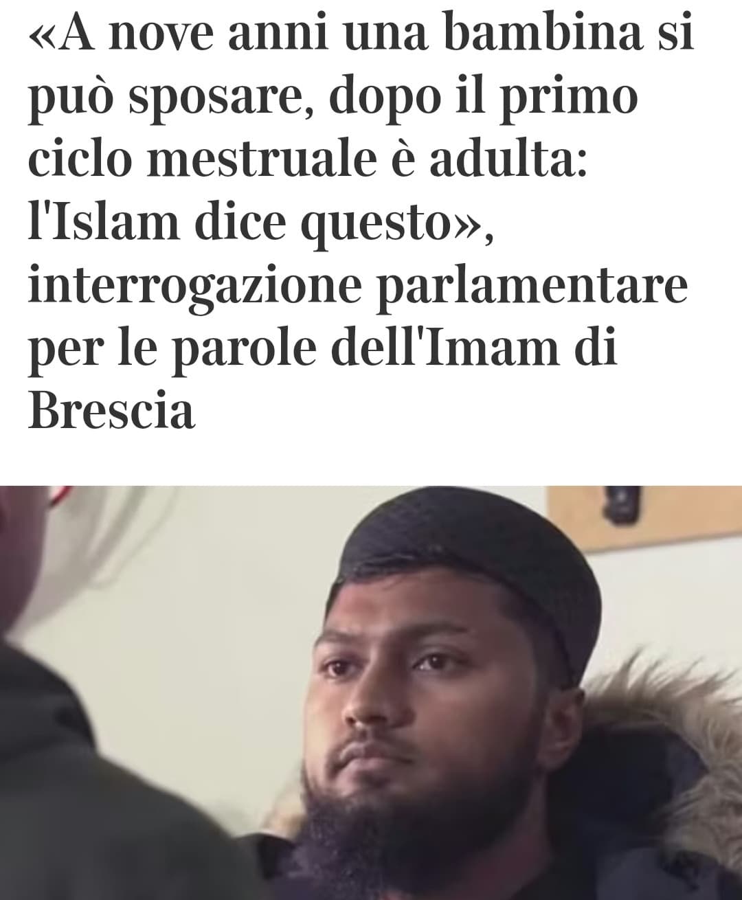 i musulmani devono sparire dall'occidente, specialmente gli uomini