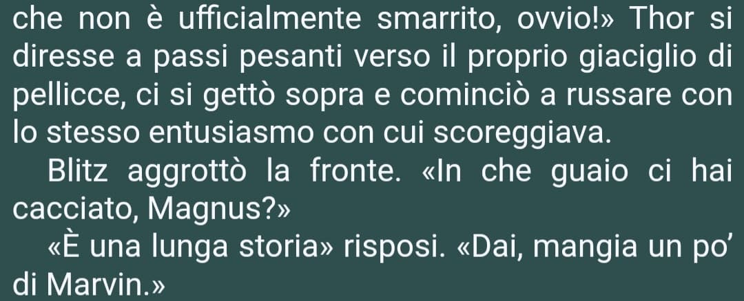 È un libro divertentissimo ma il sale che ci mette Thor è di tutt'altro sapore 