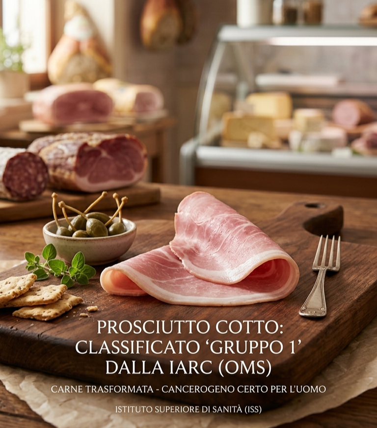 🧬Prosciutto cotto nel Gruppo 1, ma
