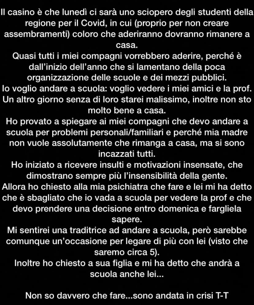 È incredibile come riesca a farmi problemi così grandi anche per cose così piccole... sono proprio rincoglionita...