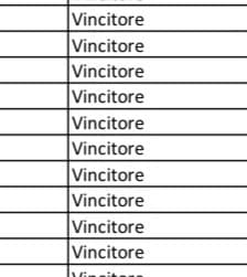 ci credete che accanto a “vincitore” c’è il mio nome? mai avuto così tanta fortuna nella vita