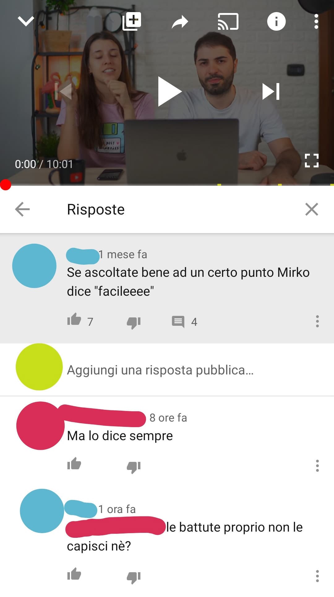 Quando vai su canali trash a cercare commenti altrettanto trash: