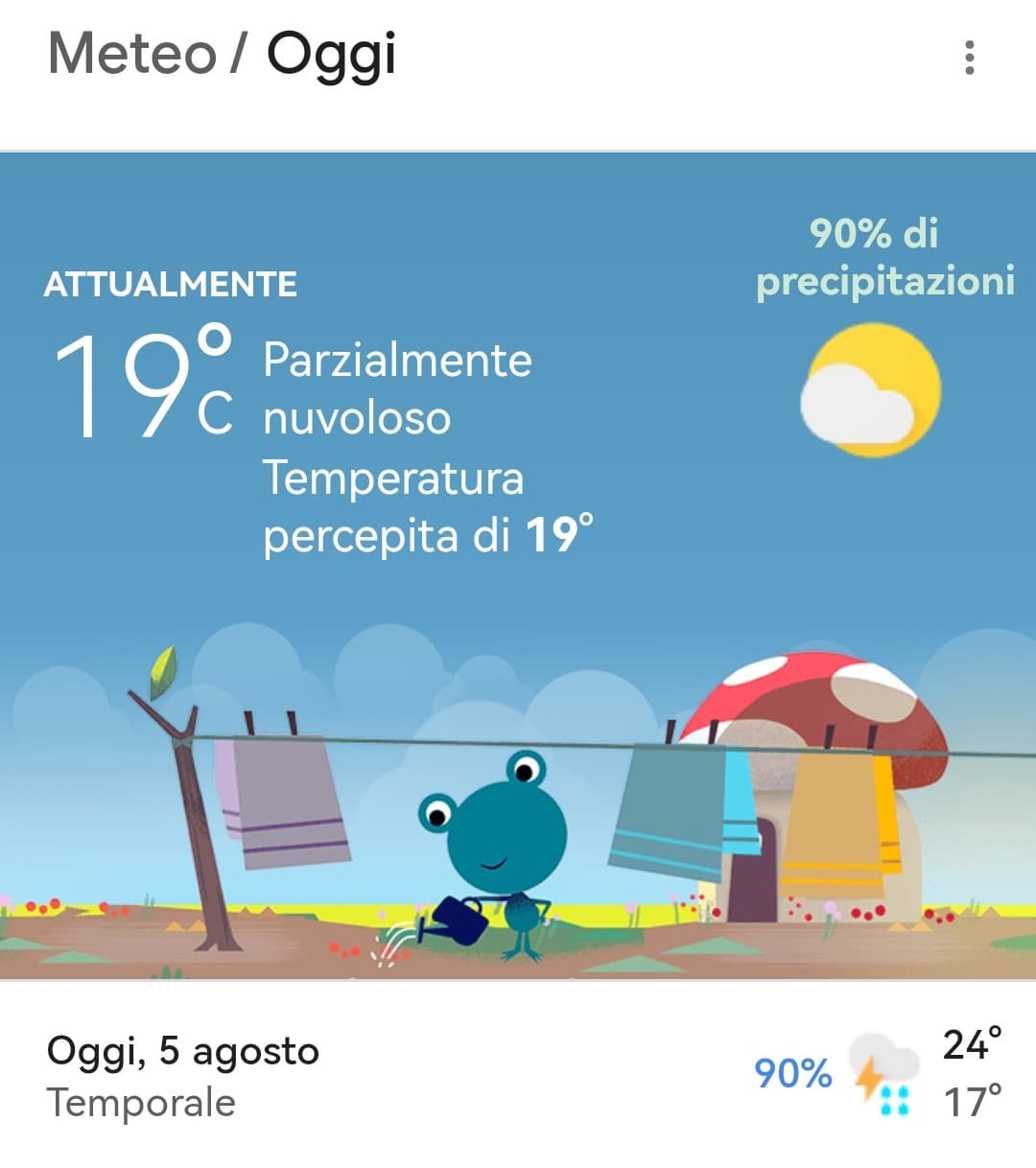 Io sono scioccata, oggi é il mio ultimo giorno di vacanza in Campania e d'improvviso sono venuti 19°C