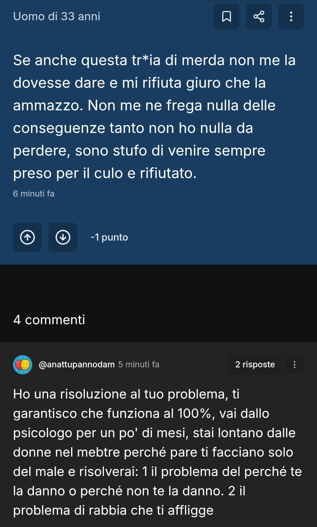 Mi fate morire quando scrivete ste cazzate 😂