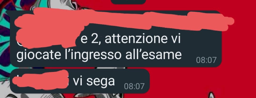 ma vaffanculo a lui vaffanculo alla prof del cazzo non gli ho mai saltato una verifica da inizio anno,ogni tanto capita di essere impreparati