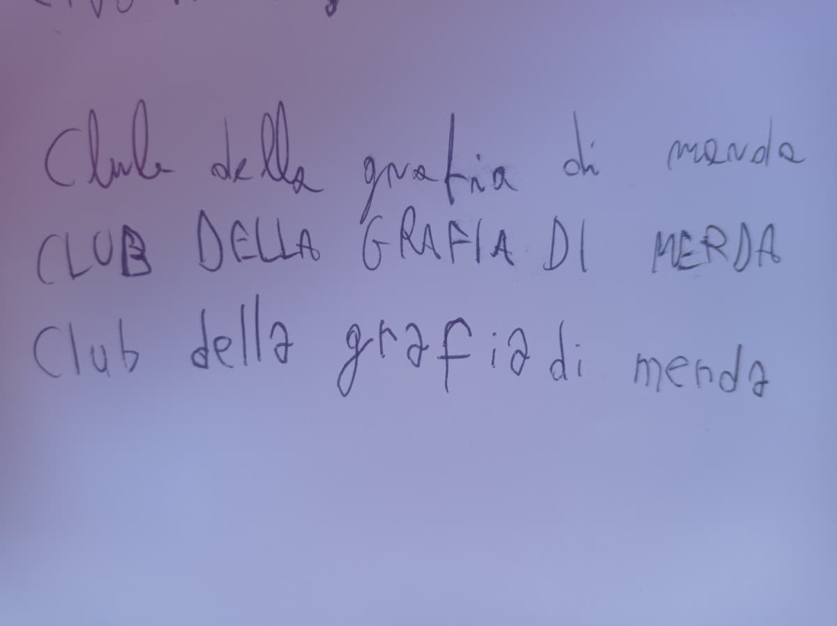 club della grafia di merda 