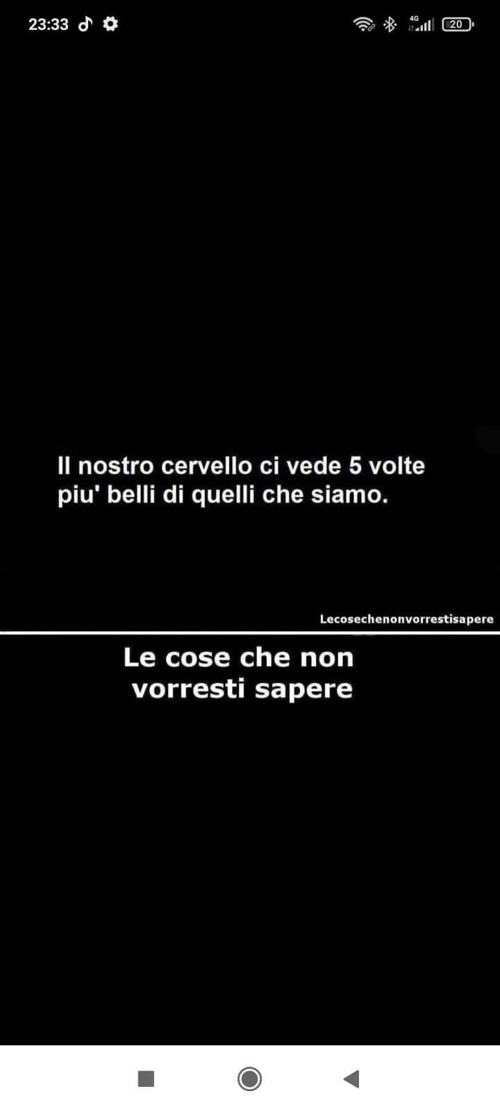 Quindi mi stai dicendo che sono 5 volte più cesso di come cesso mi vedo allo specchio??