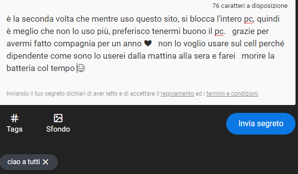 sotto taggherò gli utenti con cui ho legato di più