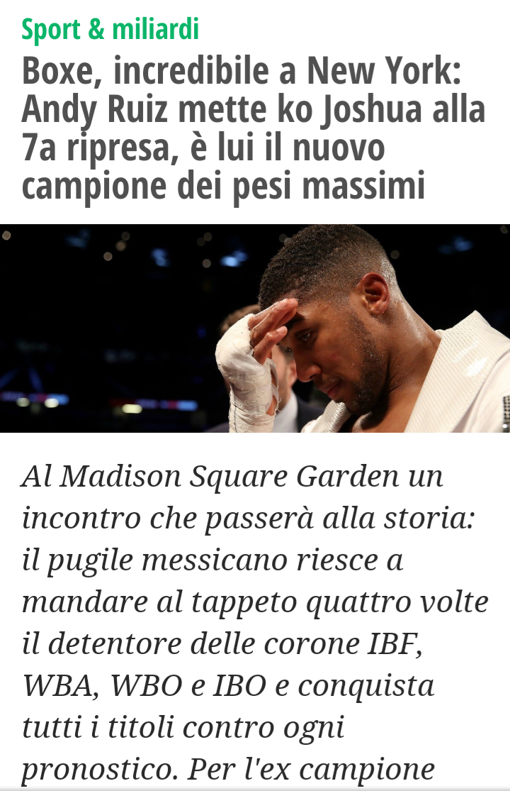 Ecco perché la boxe è lo sport più bello che ci sia...altro che calcio...la boxe e l'unico sport dove niente e dato mai per scontato