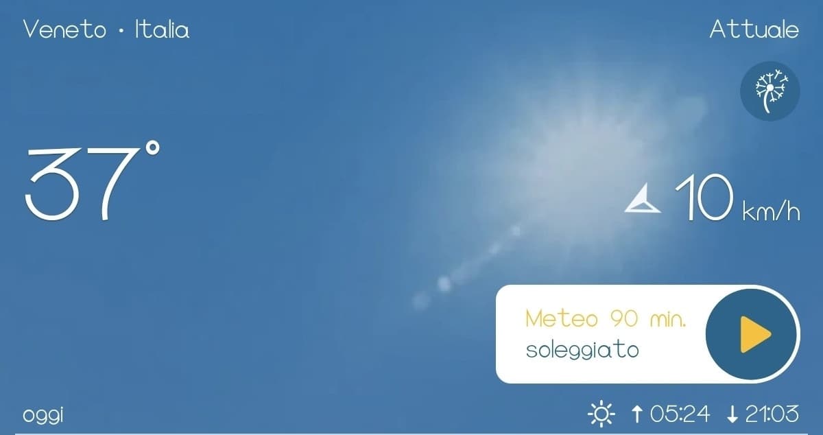 "anche oggi farà molto caldo"