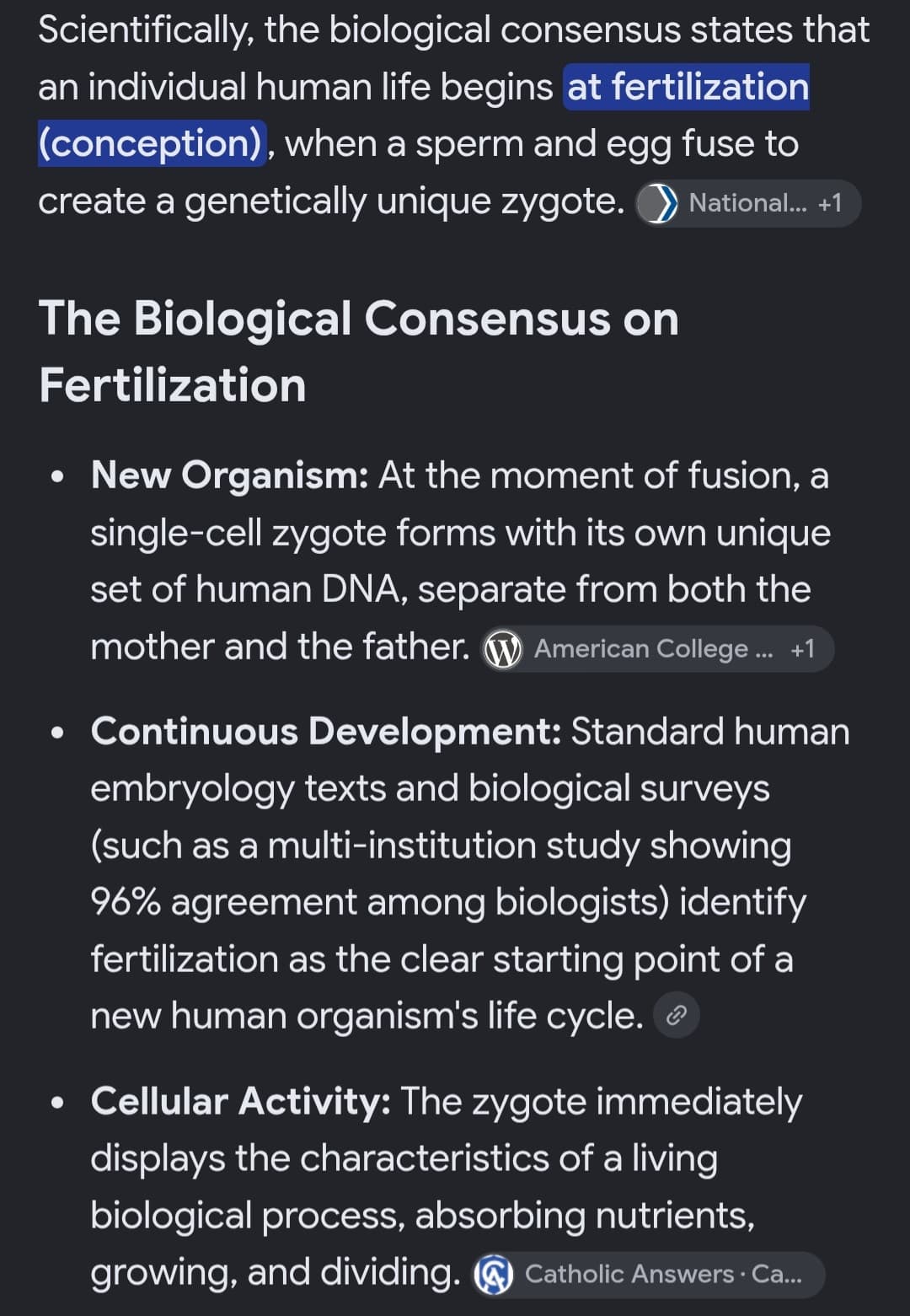 "se l'aborto è omidicio i preservativi sono rapimento bla bla bla" state andando contro i biologi