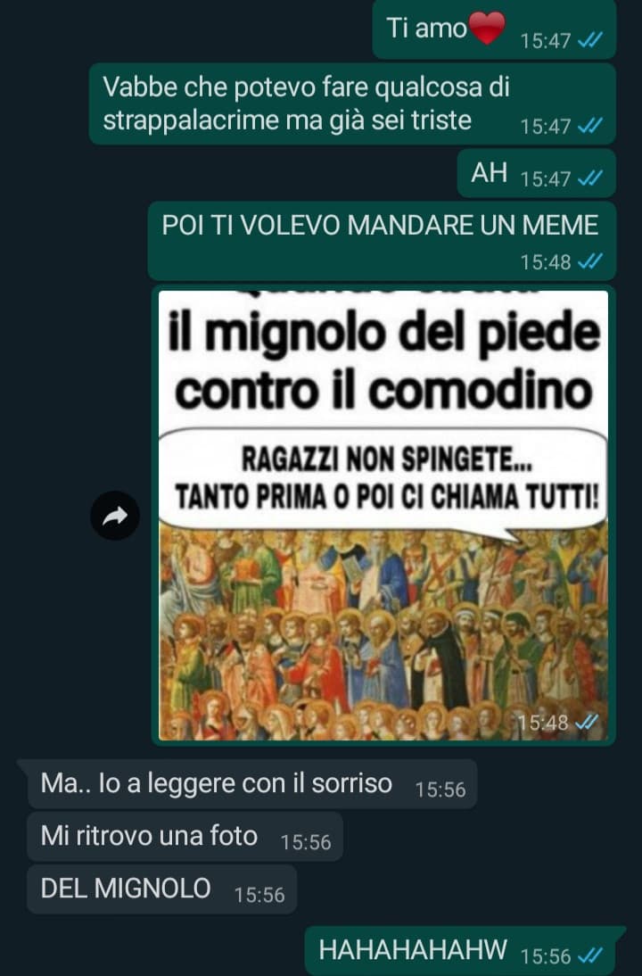 Io sempre molto sensibile quando litighiamo