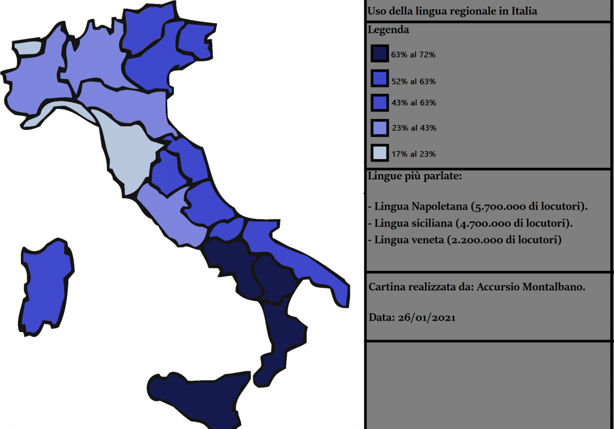 Uso della lingua regionale in Italia.