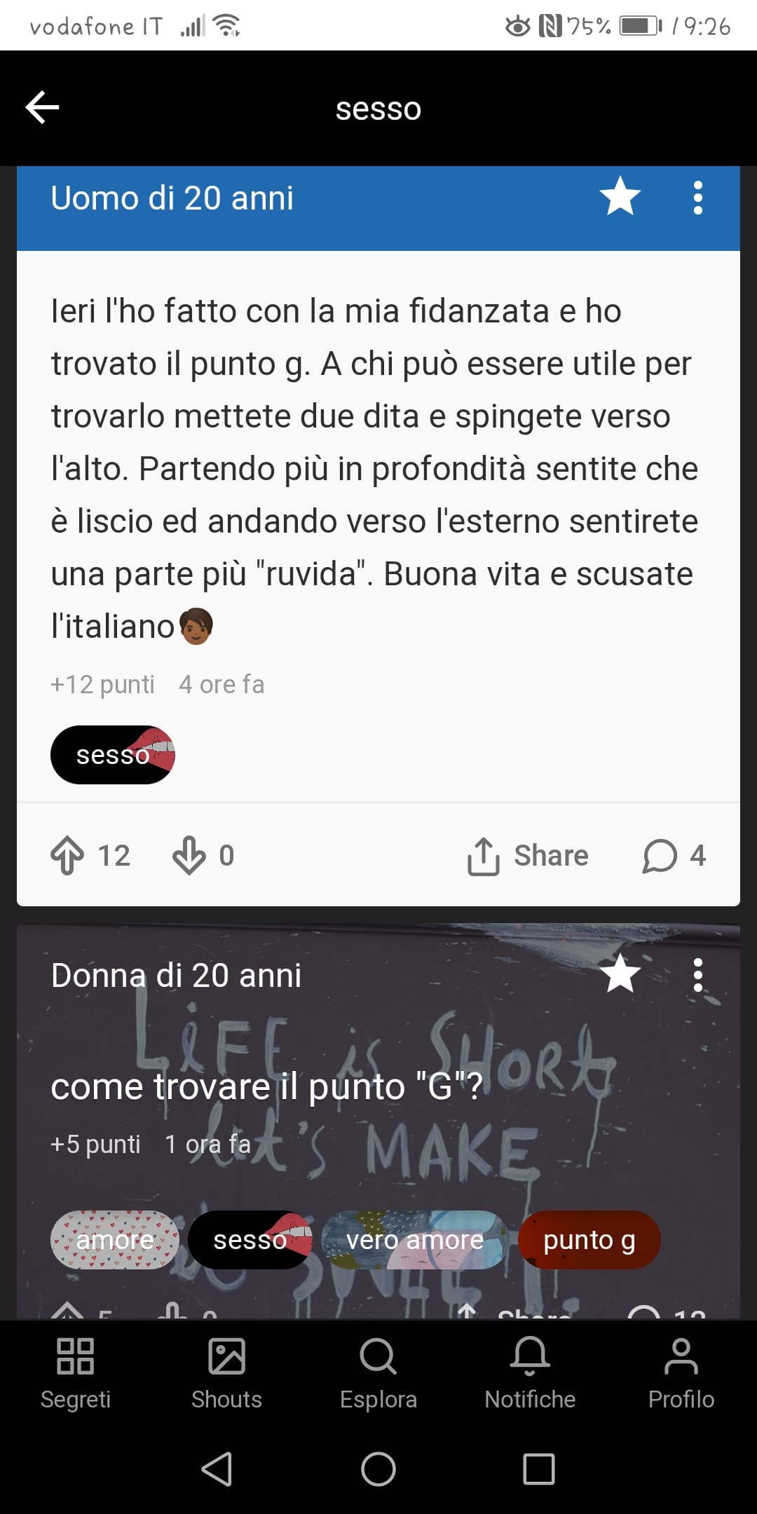 Per la donna di 20 anni. Non c'è di che ?