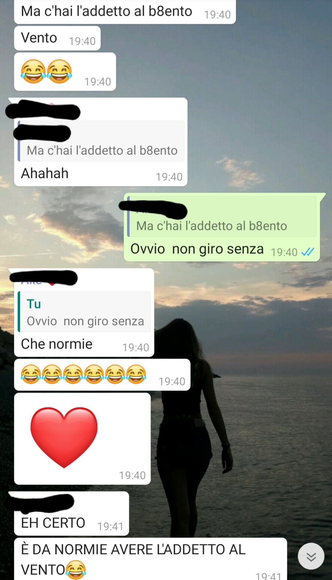 Comunque apparte tutto seriamente ogni volta che mi faccio una foto o un video arriva la folata di vento tattica per la foto, è assurdo AHAH