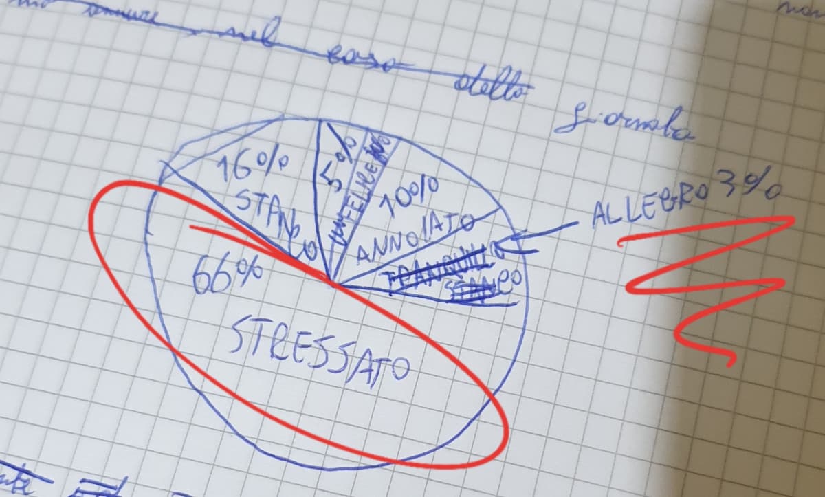 Ho ritrovato una specie di diario di quando avevo 11 anni, direi che si vede proprio che era il mio, non so se riderere o piangere perché ero un depresso