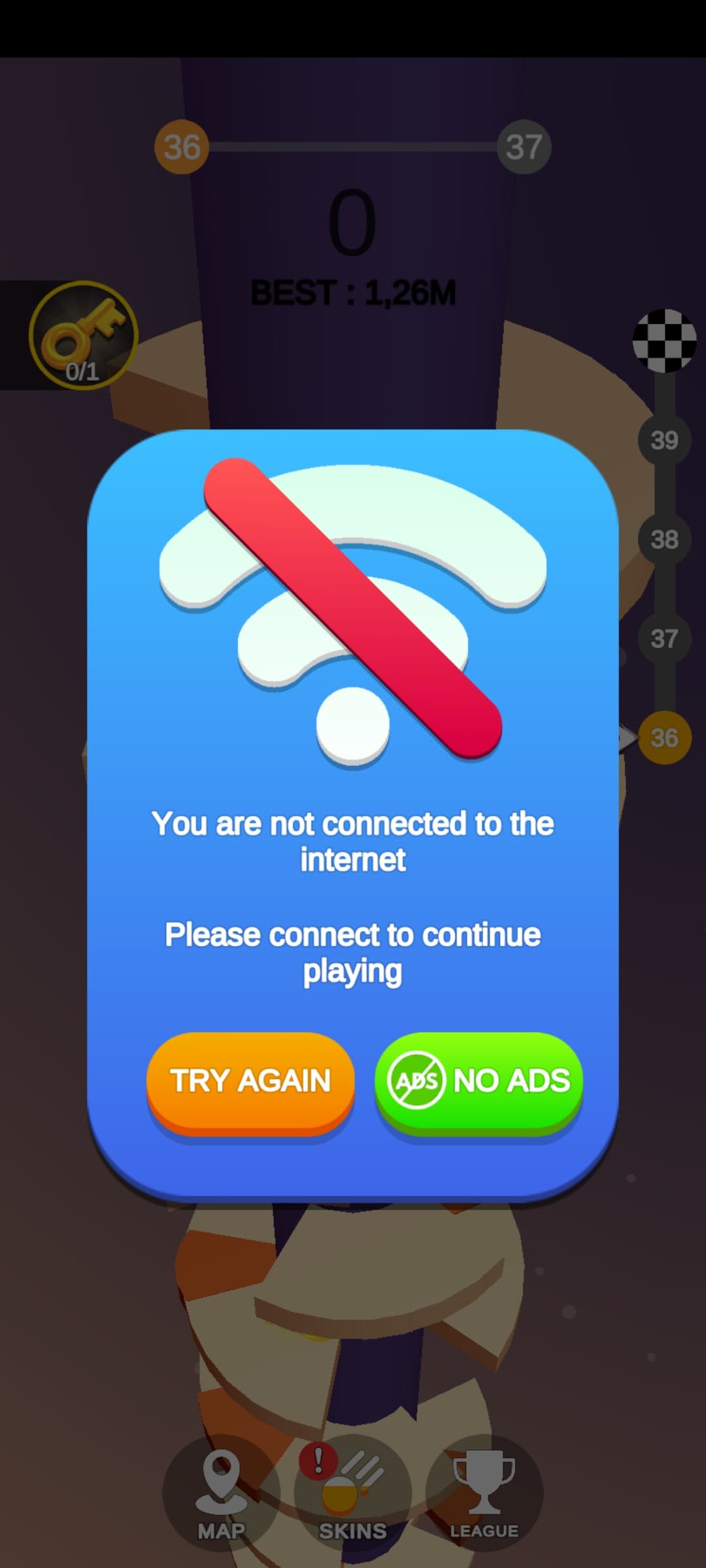 Ma che è st'infamata?? Non posso levare la connessione per stare senza annunci pazzurdo (è un gioco offline non ci sono altri giocatori)