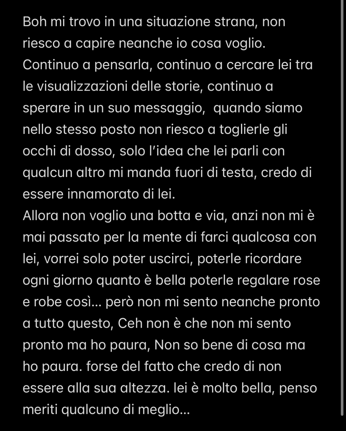 Qualcuna ha voglia di parlarne? 😔