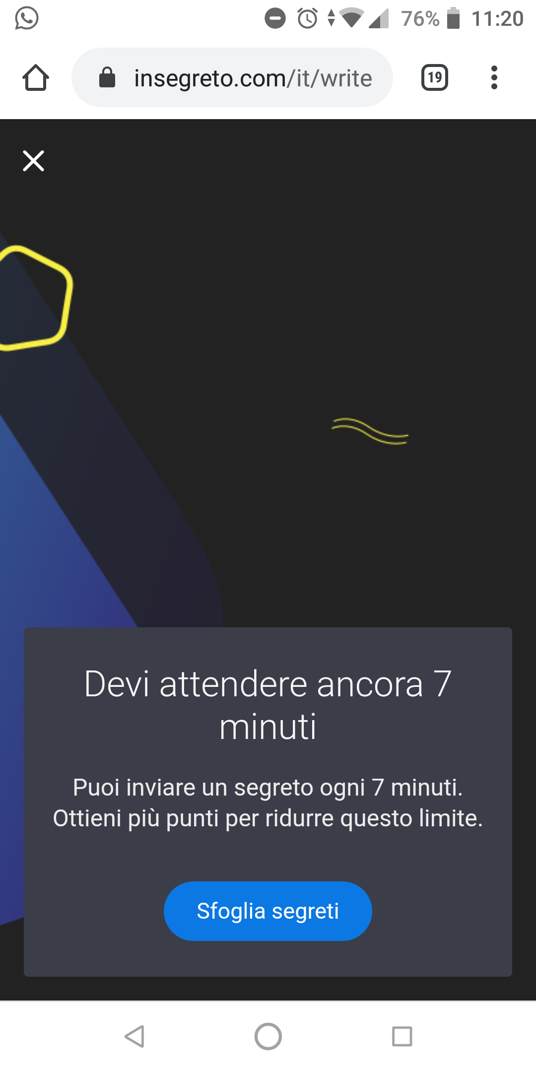 Non sai cos'é la felicità fino a quando noti "7 minuti" al posto di "12 minuti"