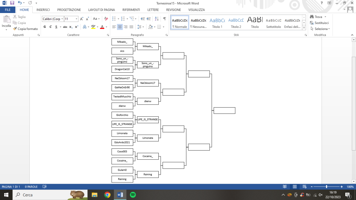 Secondo round: NeCbloom17 vs dienw