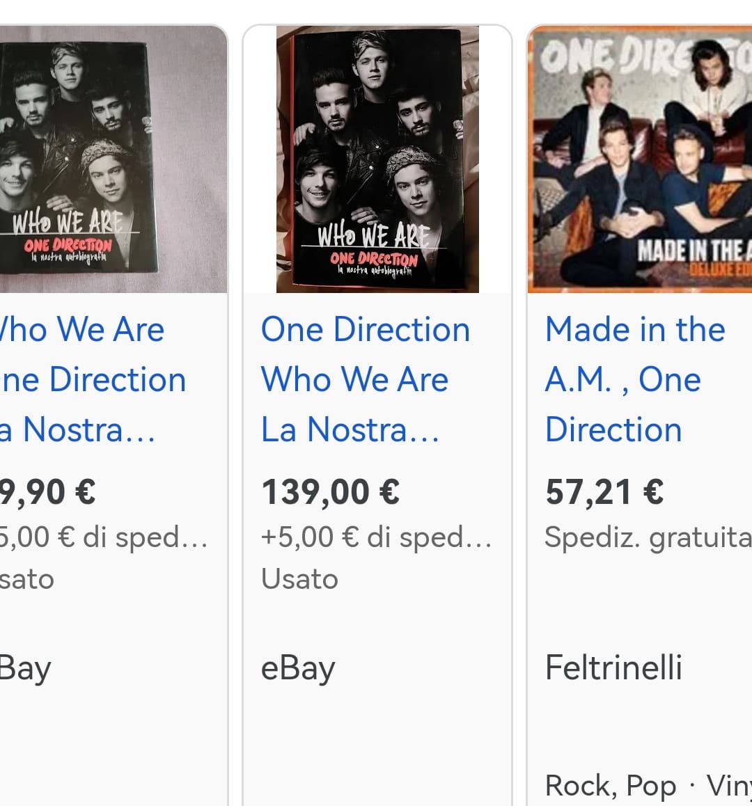 Chi é il pazzo che vende l'autobiografia degli One direction usata a 139€ + 5€ di spedizione 💀