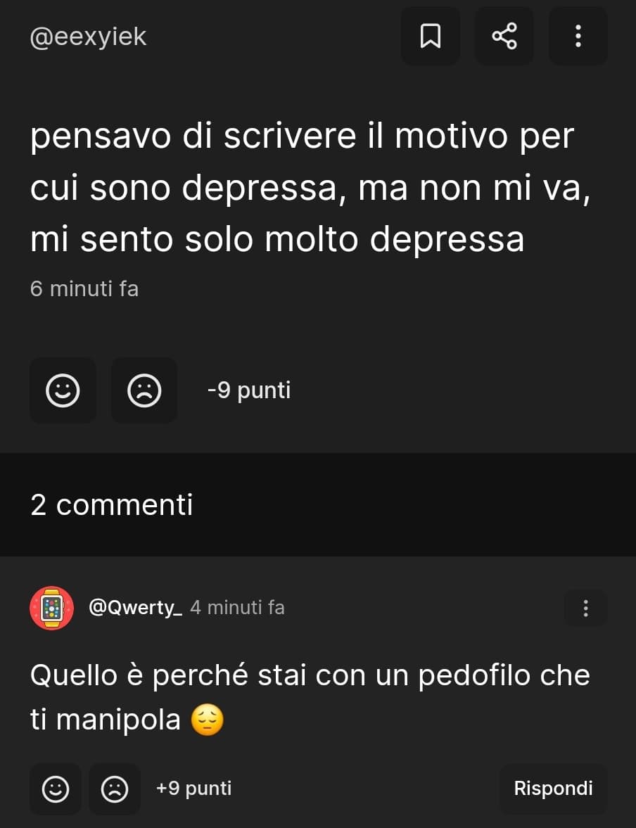 Ecco, si spiega tutto. Scrivete ciò solo perché sapete di avere i like facili. Beh se volete toglietemi quei like, perché...