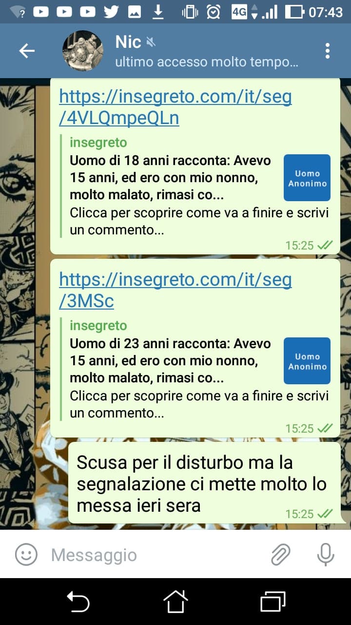 Nic su telegram non logga da tanto