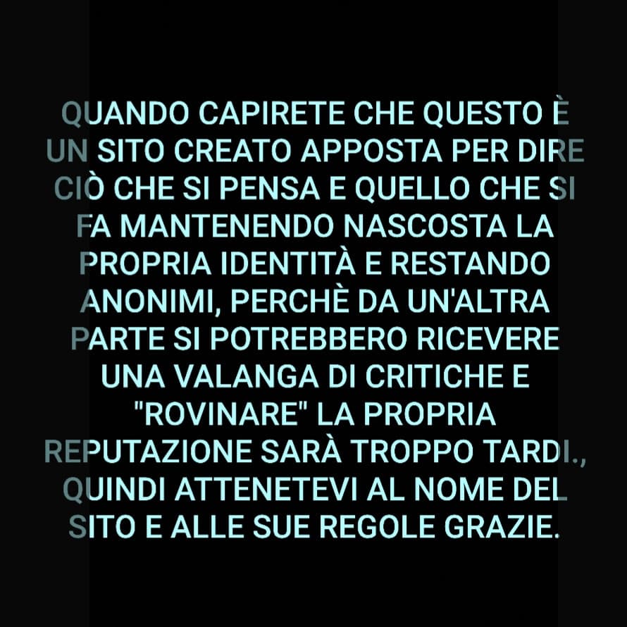 NON USCITE PARTI DEL CORPO GRAZIE