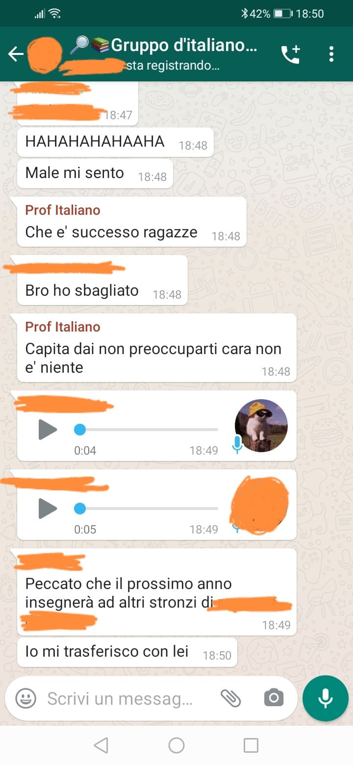 Tipiche chat con la mia prof parte 7