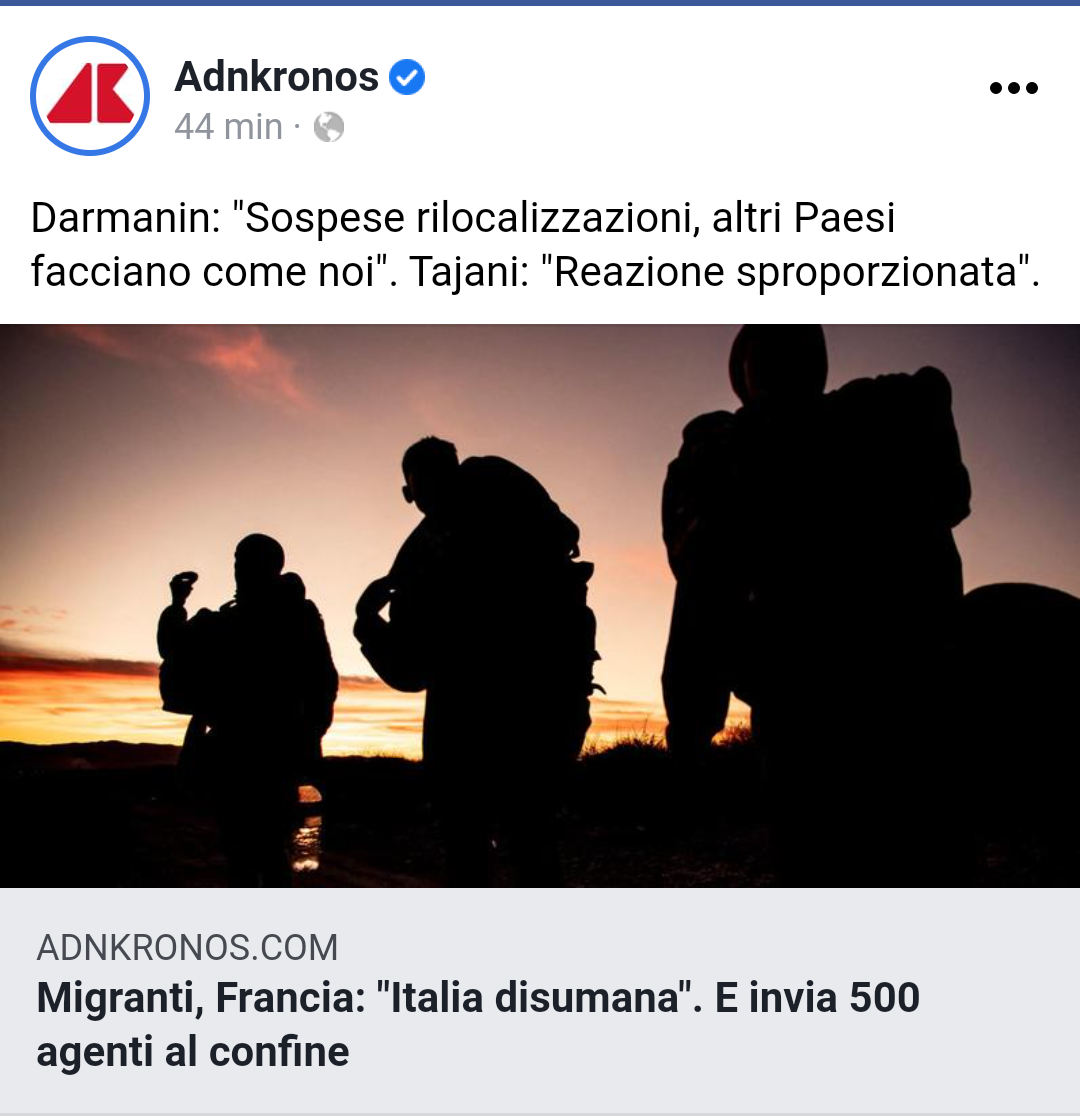 L'Italia è disumana e mandiamo 500 agenti al confine per bloccare i migranti (cosa che facevano già)