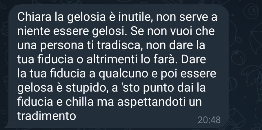 Ke boss 🥵🥵🥵. Ecco perché ha la pic di Lucifero matchata con la mia di Charlie. Io mi fido di tutti, lui ha perso la capacità di fidarsi