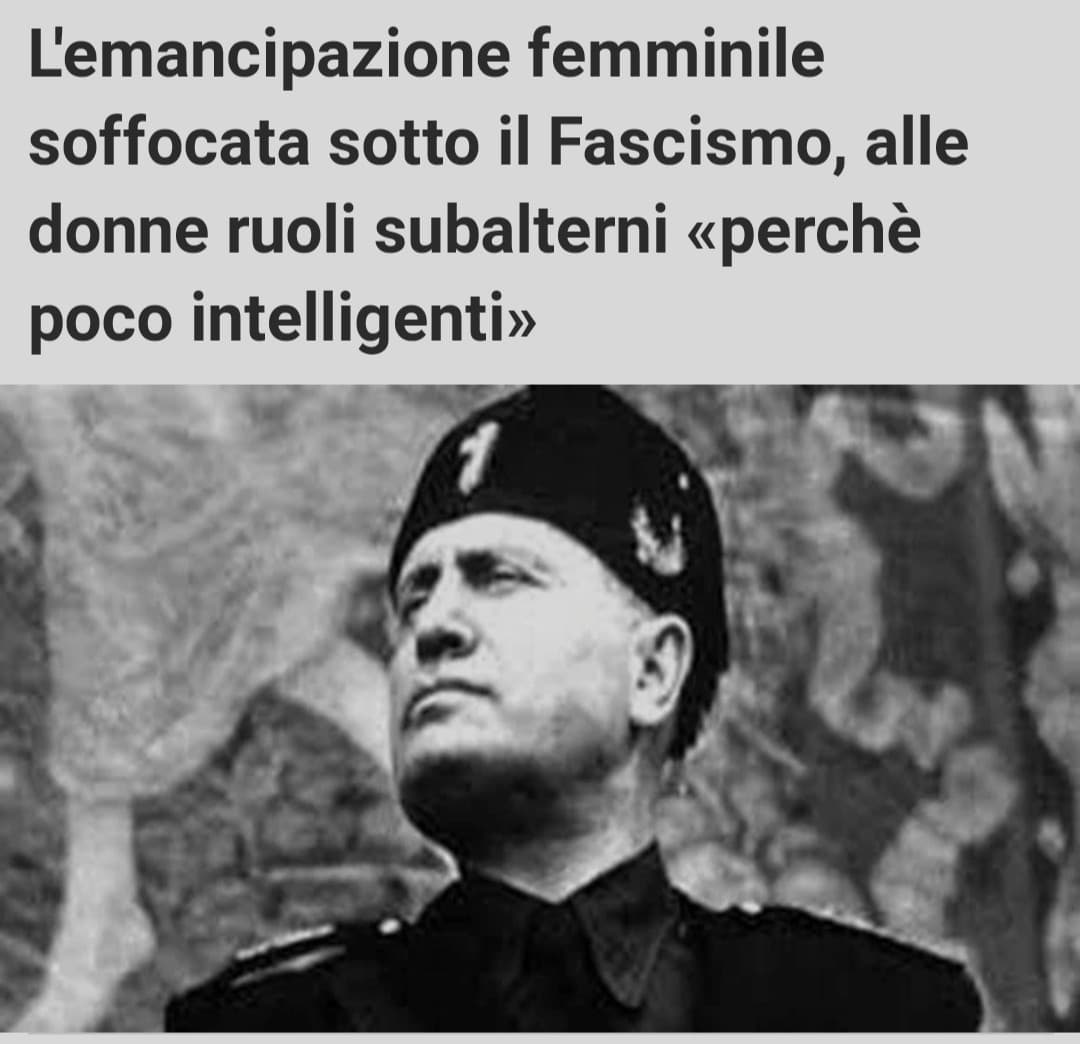 Quando capisci che hai qualcosa in comune con Mussolini ?