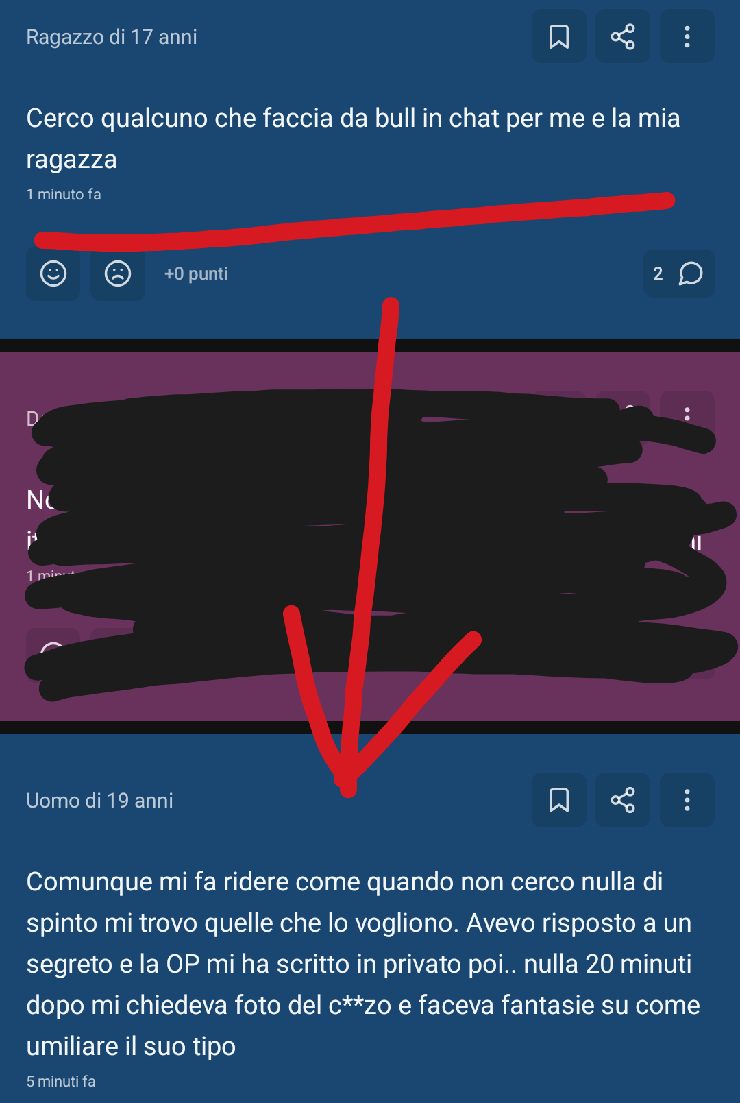 Guarda sta uno proprio sotto di te