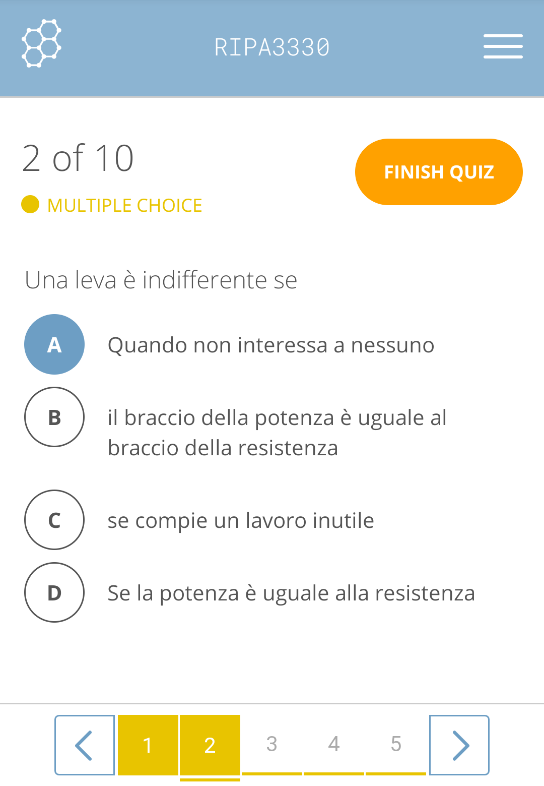 Secondo me questa è la risposta giusta ?