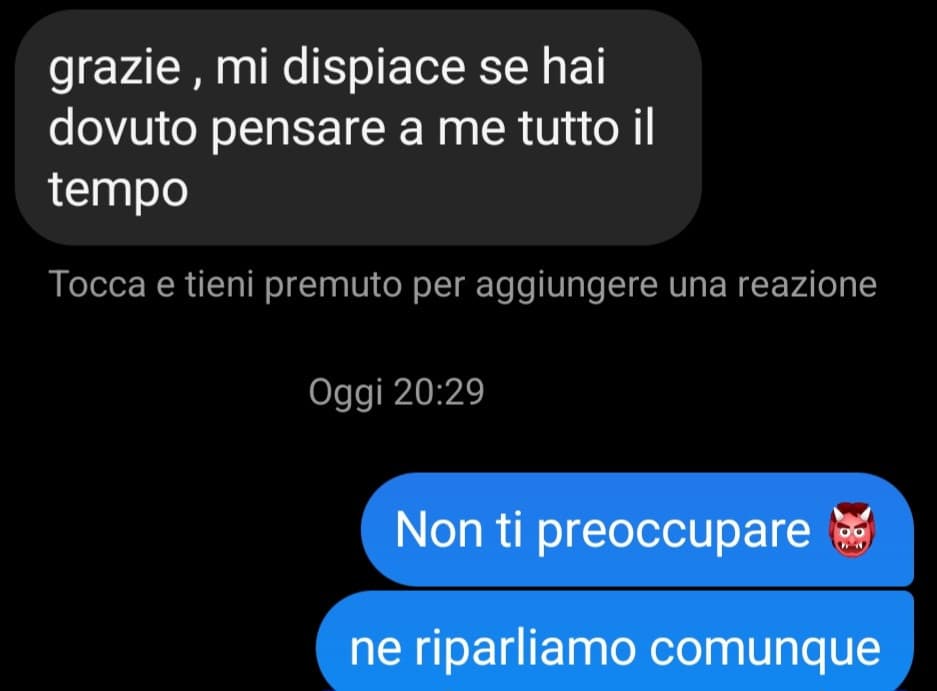 Pfiu penso voglia solo amicizia a sto pumto?