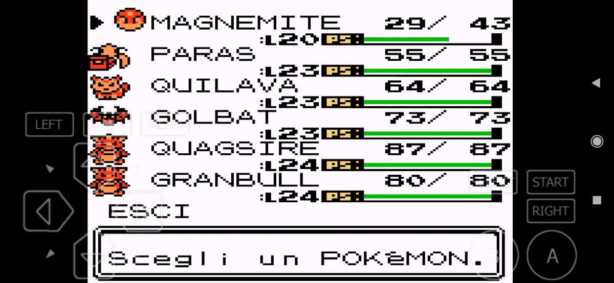 La mia squadra in Pokemon cristallo. Lo so che non è il massimo come squadra  ma in Pokemon cristallo i Pokémon sono molto pochi ?