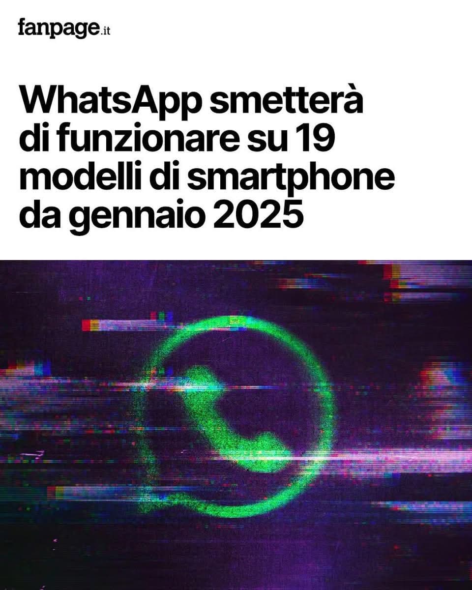 Oh nooo che disgrazia... E no per una volta non ce l'ho con Whatsapp ma con i boomer che vogliono rimanere nel 2025 con telefoni del 1800. GODO