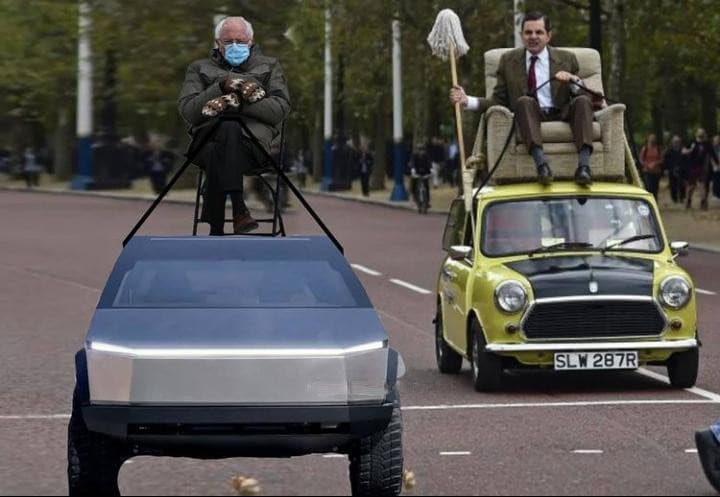 bernie sanders goes brum brum