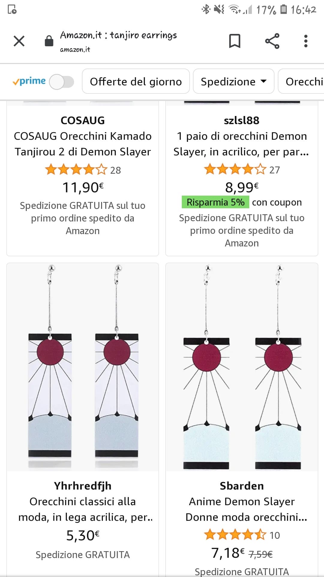 Voglio gli orecchini di Kamado Tanjiro per Natale ??